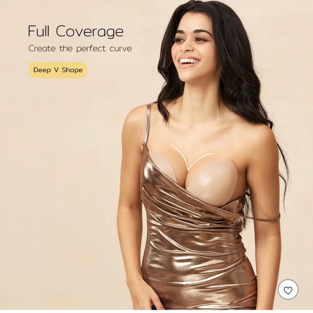 NEW Niidor Women's Adhesive Bra Strapless Backless Pushup Lift Bra - Picture 8 of 13